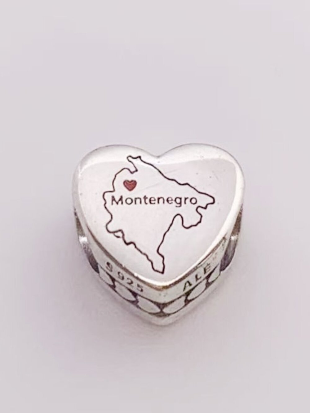 Pandora Montenegro Map I Love Montenegro Heart Charm